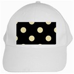 Polka Dots - Blond Yellow on Black Black Cap