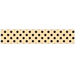 Polka Dots - Black on Navajo White Yellow Flano Scarf (Large)