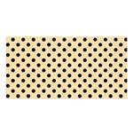 Polka Dots - Black on Navajo White Yellow Satin Shawl