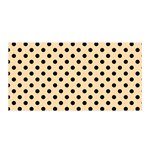 Polka Dots - Black on Navajo White Yellow Satin Wrap