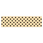 Polka Dots - Black on Navajo White Yellow Satin Scarf (Oblong)