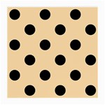 Polka Dots - Black on Navajo White Yellow Medium Glasses Cloth