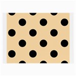 Polka Dots - Black on Navajo White Yellow Large Glasses Cloth (2 Sides)