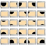 Polka Dots - Black on Navajo White Yellow 9mm Italian Charm (25 pack)