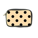 Polka Dots - Black on Navajo White Yellow Coin Purse