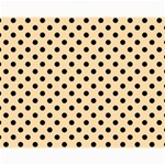 Polka Dots - Black on Navajo White Yellow Collage 11  x 14 