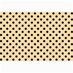 Polka Dots - Black on Navajo White Yellow Collage 12  x 18 