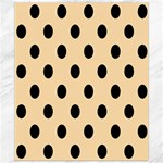 Polka Dots - Black on Navajo White Yellow Canvas 8  x 10 