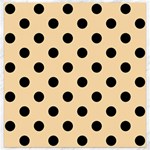 Polka Dots - Black on Navajo White Yellow Canvas 12  x 12 
