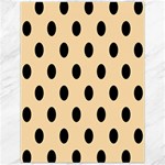 Polka Dots - Black on Navajo White Yellow Canvas 12  x 16 