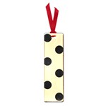 Polka Dots - Black on Navajo White Yellow Small Book Mark