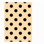 Polka Dots - Black on Navajo White Yellow Large Garden Flag (Two Sides)