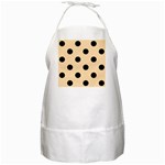 Polka Dots - Black on Navajo White Yellow BBQ Apron