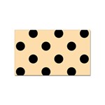 Polka Dots - Black on Navajo White Yellow Sticker Rectangular (10 pack)