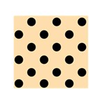 Polka Dots - Black on Navajo White Yellow Greeting Card 5  x 7 