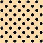 Polka Dots - Black on Navajo White Yellow ScrapBook Page 8  x 8 