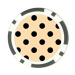 Polka Dots - Black on Navajo White Yellow Poker Chip Card Guard (10 pack)