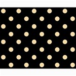 Polka Dots - Navajo White Yellow on Black Collage 8  x 10 