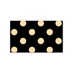 Polka Dots - Navajo White Yellow on Black Sticker Rectangular (100 pack)