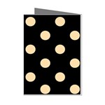 Polka Dots - Navajo White Yellow on Black Mini Greeting Cards (Pkg of 8)