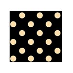 Polka Dots - Navajo White Yellow on Black Greeting Card 5  x 7 