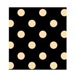 Polka Dots - Navajo White Yellow on Black Greeting Card 4.5  x 6 