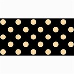 Polka Dots - Navajo White Yellow on Black 4  x 8  Photo Cards