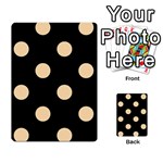 Polka Dots - Navajo White Yellow on Black Multi-purpose Cards (Rectangle)