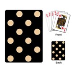 Polka Dots - Navajo White Yellow on Black Playing Cards Single Design