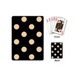 Polka Dots - Navajo White Yellow on Black Playing Cards (Mini)