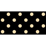 Polka Dots - Navajo White Yellow on Black YOU ARE INVITED 3D Greeting Card (8x4)