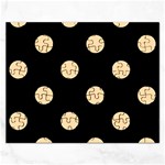 Polka Dots - Navajo White Yellow on Black Jigsaw Puzzle (Rectangular)