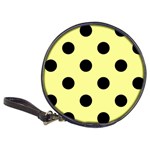 Polka Dots - Black on Pastel Yellow Classic 20-CD Wallet