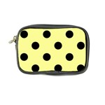 Polka Dots - Black on Pastel Yellow Coin Purse