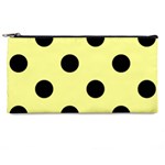 Polka Dots - Black on Pastel Yellow Pencil Case