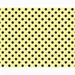 Polka Dots - Black on Pastel Yellow Collage 11  x 14 