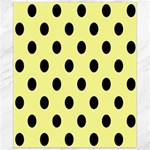 Polka Dots - Black on Pastel Yellow Canvas 8  x 10 