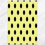 Polka Dots - Black on Pastel Yellow Canvas 12  x 18 
