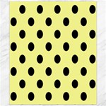 Polka Dots - Black on Pastel Yellow Canvas 20  x 24 