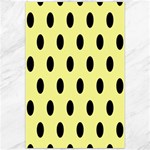 Polka Dots - Black on Pastel Yellow Canvas 20  x 30 