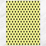 Polka Dots - Black on Pastel Yellow Canvas 36  x 48 