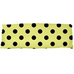 Polka Dots - Black on Pastel Yellow Body Pillow Case Dakimakura (Two Sides)