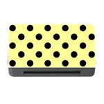 Polka Dots - Black on Pastel Yellow Memory Card Reader with CF