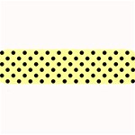 Polka Dots - Black on Pastel Yellow Medium Bar Mat