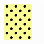 Polka Dots - Black on Pastel Yellow Small Garden Flag (Two Sides)