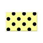 Polka Dots - Black on Pastel Yellow Sticker Rectangular (100 pack)