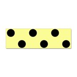Polka Dots - Black on Pastel Yellow Sticker Bumper (100 pack)