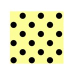Polka Dots - Black on Pastel Yellow Greeting Card 5  x 7 