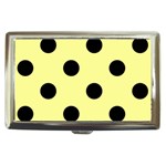 Polka Dots - Black on Pastel Yellow Cigarette Money Case