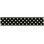Polka Dots - Pastel Yellow on Black Flano Scarf (Large)